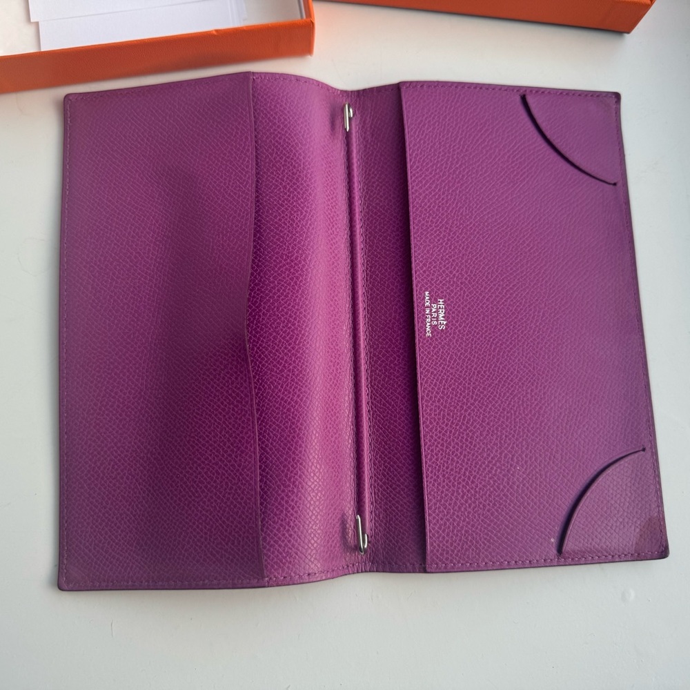 Hermes Bright Pink Check book Cover - Picture 6 of 11